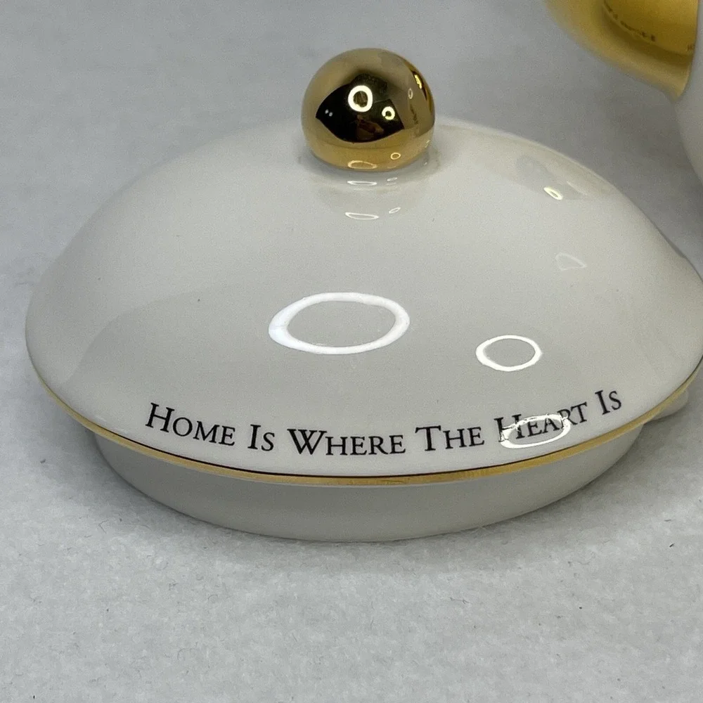 Vintage Thomas Kincade Porcelain Tea Pot Teleflora Gift Home Is‎ Where The Heart